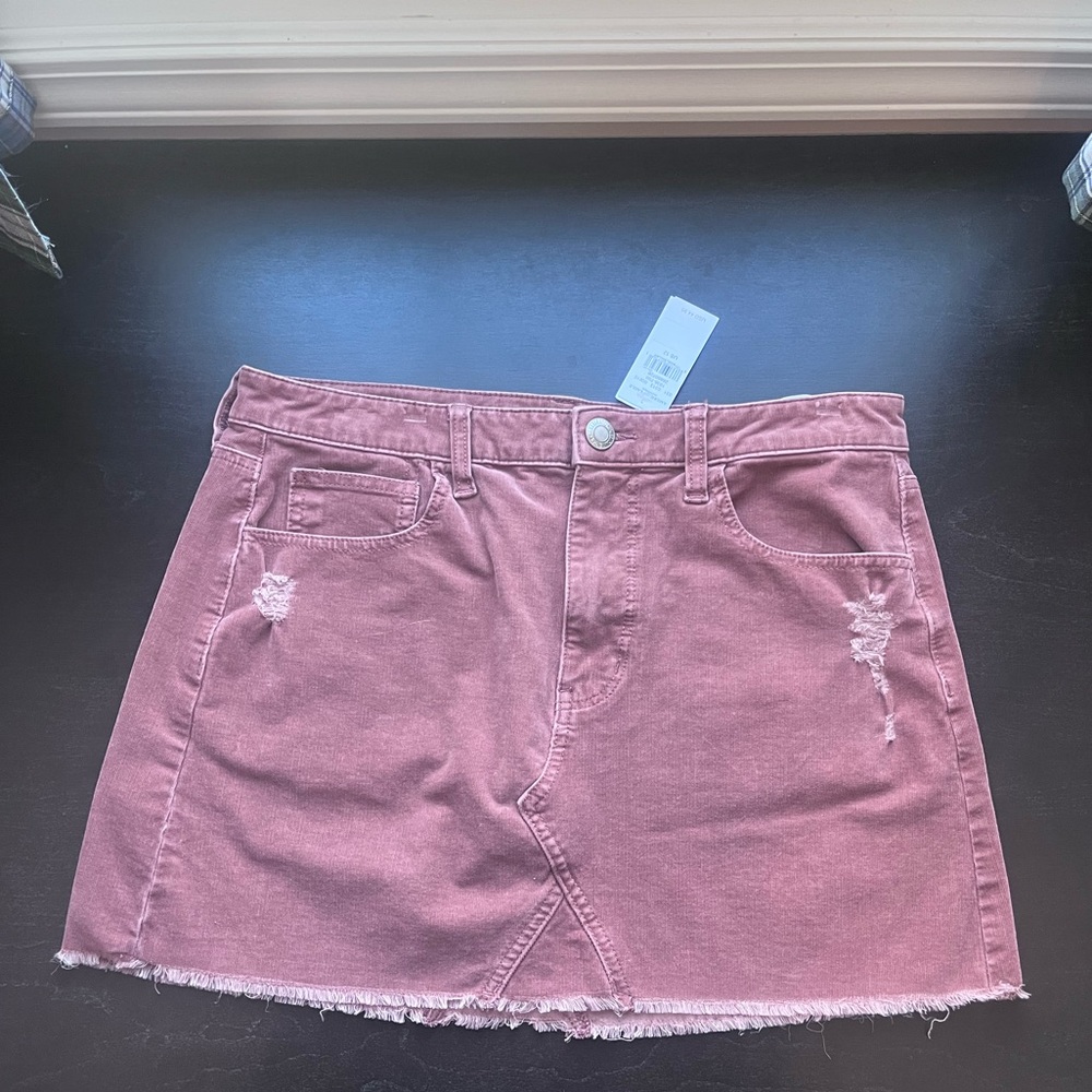 American Eagle Pink Corduroy Skirt
